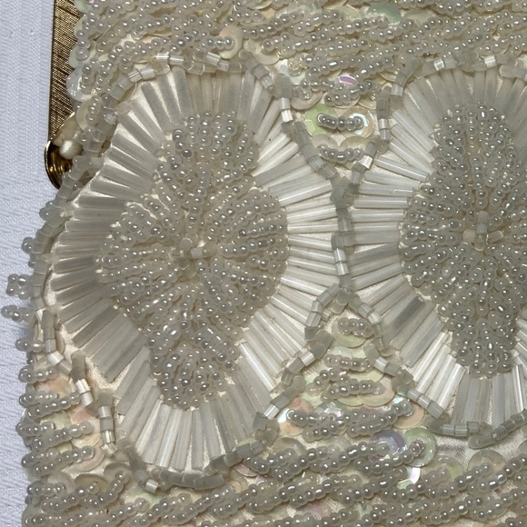 Bead and Sequin Vintage Evening Wedding Clutch - Picture 2 of 16